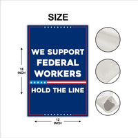 Support Federal Workers Garden Flag, 12x18 Inch Double Sided, Resist Hate Flag, Anti-Trump Flag, Resist Racism Flag, Resist Fascism Flag