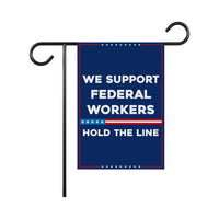 Support Federal Workers Garden Flag, 12x18 Inch Double Sided, Resist Hate Flag, Anti-Trump Flag, Resist Racism Flag, Resist Fascism Flag