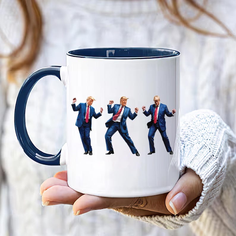 Trump Dance Mug, Funny Dancing Trump Coffee Cup