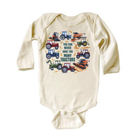 You Can Never Have Too Many Tractors Baby Bodysuit, Tractor Outfit