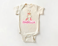 Personalized Easter Bunny Baby Bodysuit, Adorable Bunny Gift