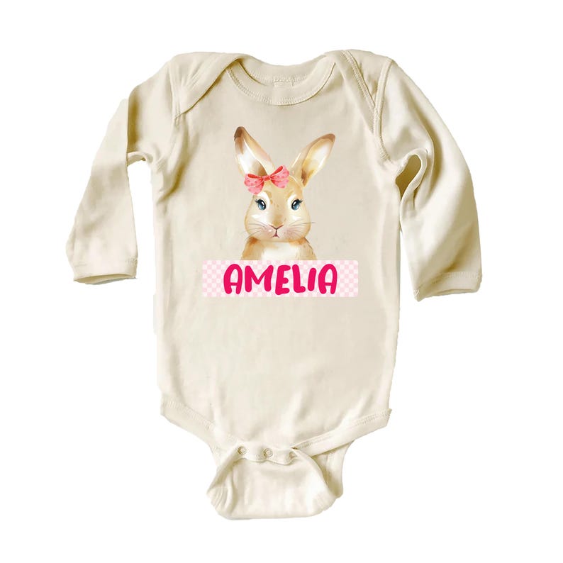 Personalized Easter Bunny Baby Shirt, Adorable Bunny Gift