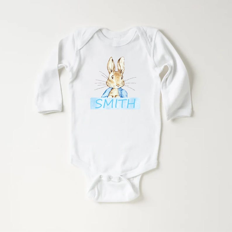 Personalized Boys Easter Baby Bodysuit, Spring Outfit for Boys