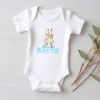 Personalized Boys Easter Baby Bodysuit, Spring Outfit for Boys