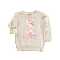 Personalized Girls Easter Baby Sweatshirt, Spring Outfit for Girls