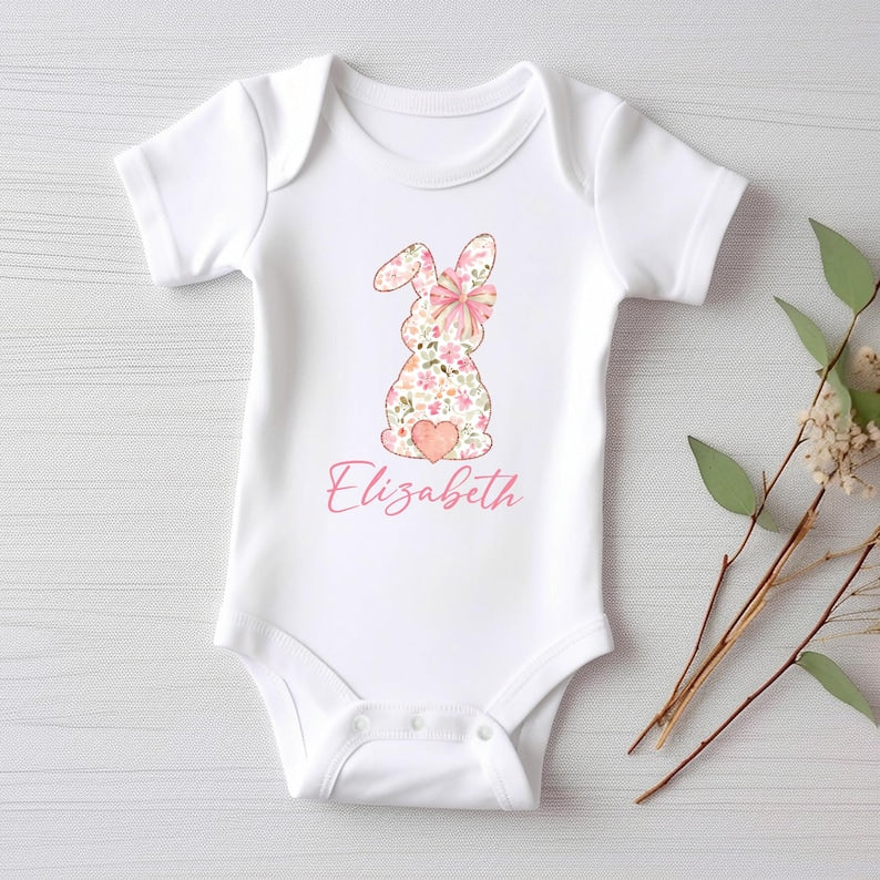 Personalized Girls Easter Baby Sweatshirt, Spring Outfit for Girls