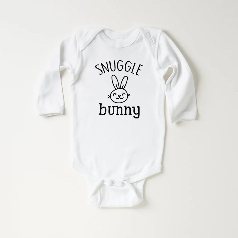 Snuggle Bunny Baby Bodysuit, Sweet Easter Outfit