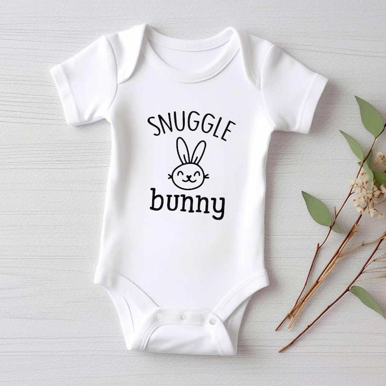 Snuggle Bunny Baby Bodysuit, Sweet Easter Outfit