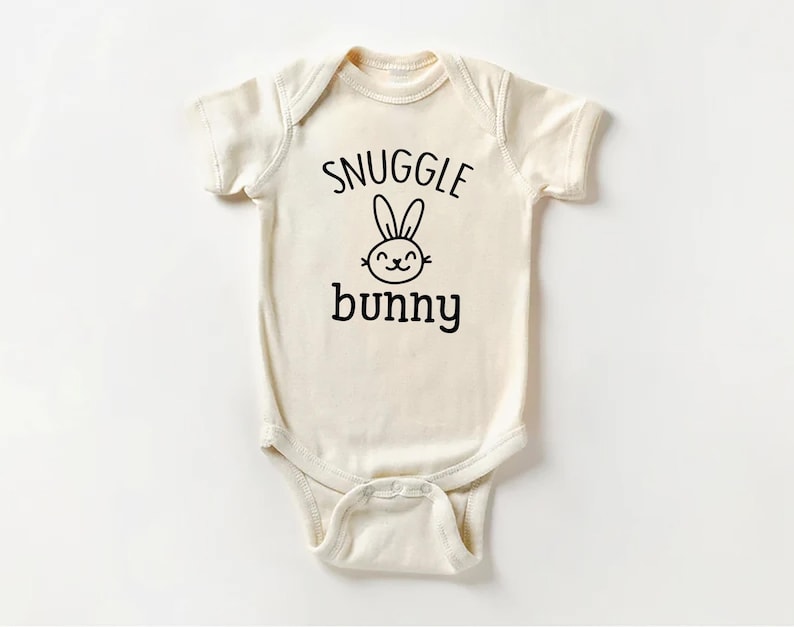 Snuggle Bunny Baby Bodysuit, Sweet Easter Outfit