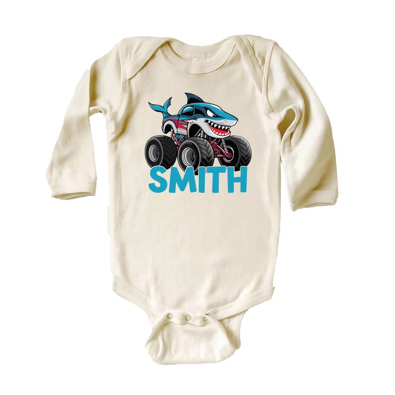 Monster Truck Baby Sweatshirt, Personalized Kids Outfit for Truck Lovers