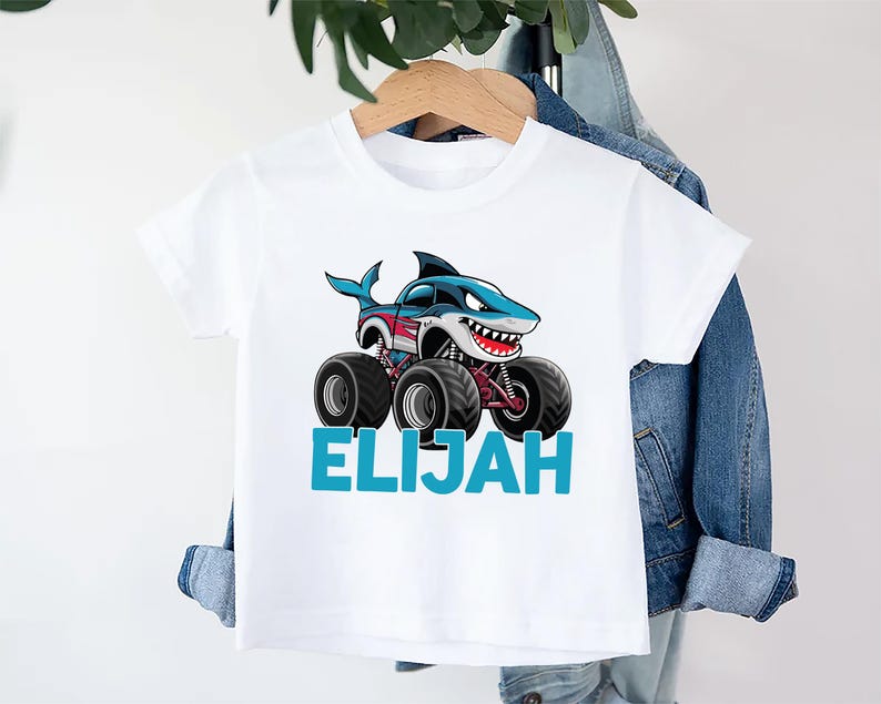 Monster Truck Baby Sweatshirt, Personalized Kids Outfit for Truck Lovers