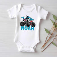 Monster Truck Baby Sweatshirt, Personalized Kids Outfit for Truck Lovers