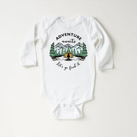 Adventure Awaits Let's Go Find It Baby Sweatshirt, Camping Nature Explore Gift