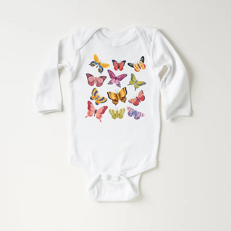 Boho Moth Baby Shirt, Cute Bohemian Baby Gift