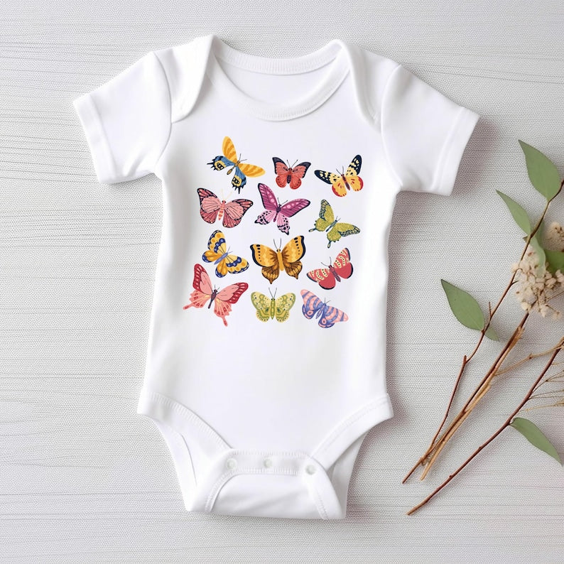 Boho Moth Baby Shirt, Cute Bohemian Baby Gift