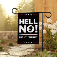 Not My President Garden Flag, 12x18 Inch Double Sided, Resist Hate Flag, Anti-Trump, Resist Racism Flag, Resist Fascism Flag