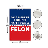 Don't Blame Me I Didn't Vote for A Felon Garden Flag, Double Sided, Resist Hate, Anti-Trump, Resist Racism, Resist Fascism Flag