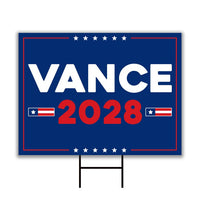 JD Vance 2028 Yard Sign - Trump Won Get Over It Sign, Trump 45-47 Make America Great Again Sign, Donald Trump Yard Sign with Metal H-Stake