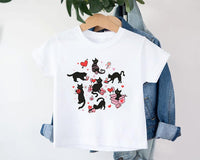 Black Cat Valentine's Day Baby Shirt, Adorable Valentine's Day Gift