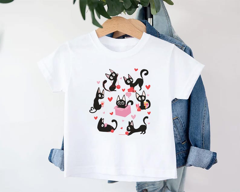 Black Cat Valentine's Day Baby Bodysuit, Adorable Valentine's Day Gift