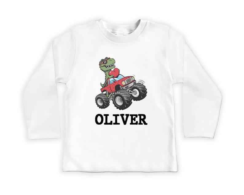 Personalized Dino Valentine Baby Sweatshirt, Cute Dinosaur Kids Gift