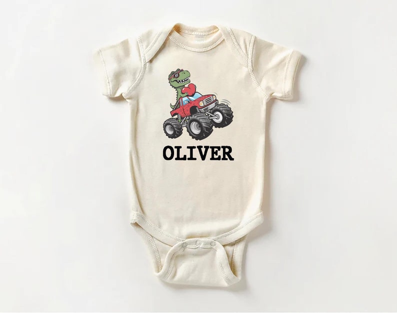 Personalized Dino Valentine Baby Sweatshirt, Cute Dinosaur Kids Gift