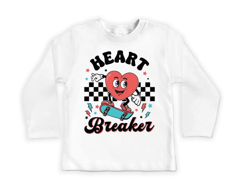 Heart Breaker Valentine Baby Bodysuit, Boys Valentine’s Day Outfit