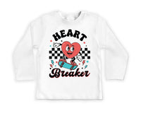 Heart Breaker Valentine Baby Sweatshirt, Boys Valentine’s Day Outfit