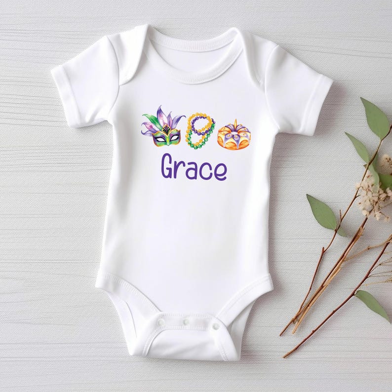 Mardi Gras Baby Shirt, Adorable Mardi Gras Parade Outfit for Boys and Girls