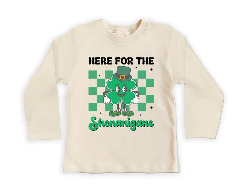 St. Patrick's Day Baby Shirt, Four Leaf Clover Kids Outfit for St. Paddy’s Day