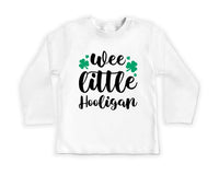 Wee Little Hooligan Baby Shirt, Adorable Irish Outfit for Kids and Toddlers