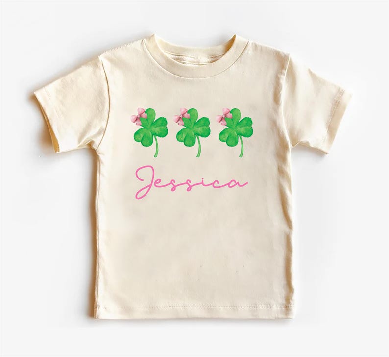 Girls St. Patrick's Day Baby Sweatshirt, Custom Name Outfit for Kids