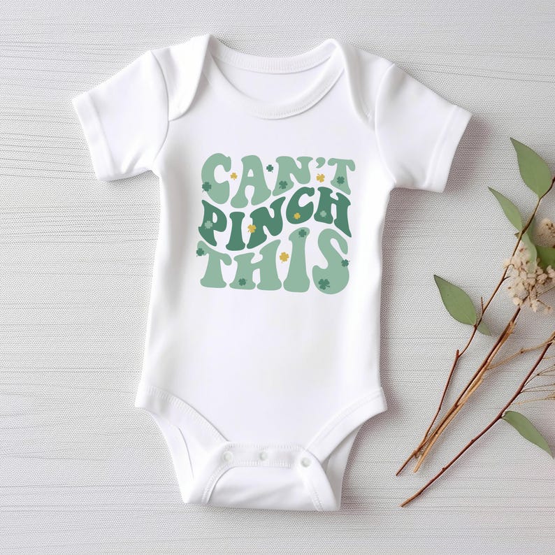 Can't Pinch This Baby Bodysuit, Cute St. Paddy's Day Kids Outfit