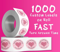 1000 Labels on Roll, Premium Gloss Waterproof Labels