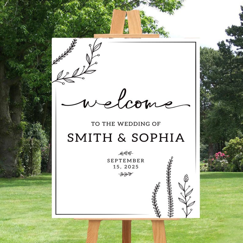 Wedding Welcome Sign, Personalized Wedding Sign, Welcome to the Wedding Sign