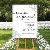 Minimalist Engagement Party Welcome Sign, Modern Engagement Party Decorations