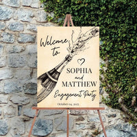 Engagement Party Welcome Sign, Engagement Decor, Custom We're Engaged Sign