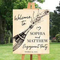 Engagement Party Welcome Sign, Engagement Decor, Custom We're Engaged Sign