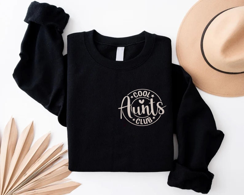 Cool Aunts Club Embroidered Sweatshirt, Gift for Cool Aunts from Niece