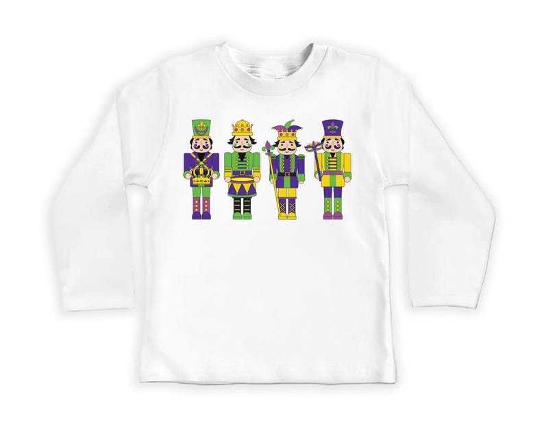 Nutcracker Mardi Gras Baby Shirt, Adorable Mardi Gras Kids Outfit Celebrations