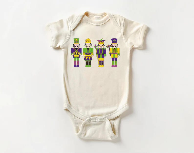 Nutcracker Mardi Gras Baby Shirt, Adorable Mardi Gras Kids Outfit Celebrations