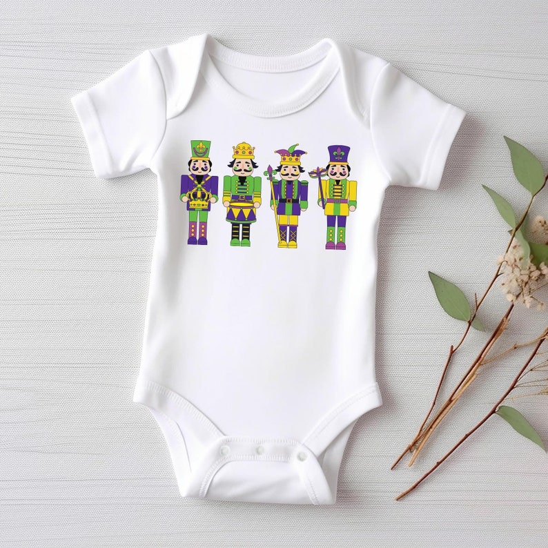 Nutcracker Mardi Gras Baby Shirt, Adorable Mardi Gras Kids Outfit Celebrations