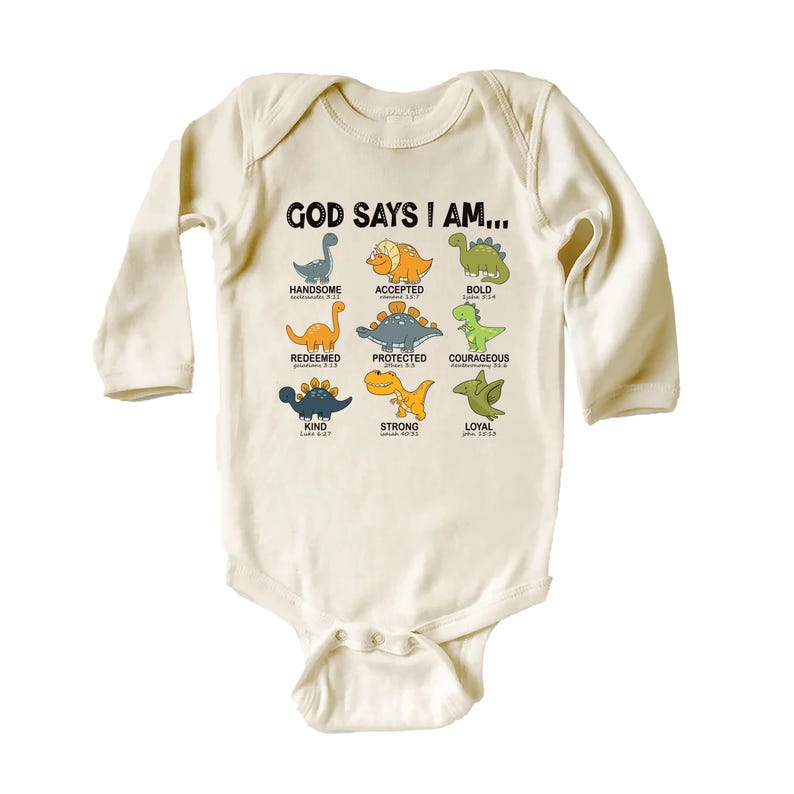 God Says I Am Handsome Baby Bodysuit, Inspirational Kids Outfit