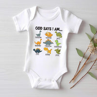 God Says I Am Handsome Baby Bodysuit, Inspirational Kids Outfit