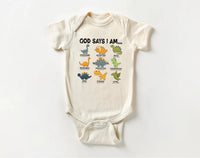 God Says I Am Handsome Baby Bodysuit, Inspirational Kids Outfit