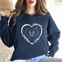 Custom Dialysis Crew Sweatshirt, Dialysis Nurse Gift