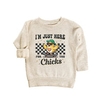 I'm Just Here For The Chicks Baby Sweatshirt, Spring Celebrations