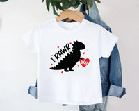 I Rawr You Dinosaur Heart Baby Shirt, Kids Dino Valentine Outfit