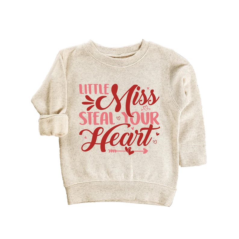 Little Miss Steal Your Heart Baby Shirt, Valentine's Day Kids Outfit