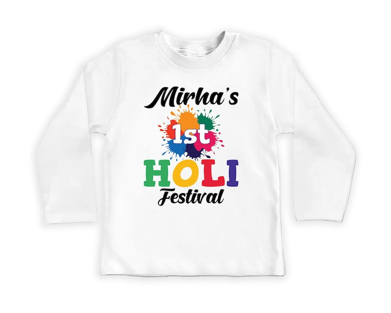 My 1st Holi Baby Sweatshirt, Holi Hai Festival Outfit